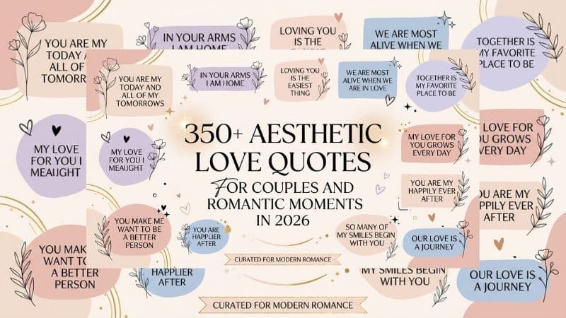 350+ Aesthetic Love Quotes for Couples and Romantic Moments in 2026