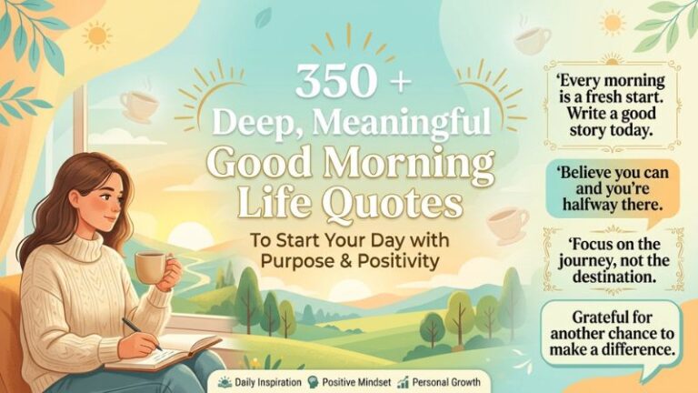 350 + Deep, Meaningful Good Morning Life Quotes Start Your Day