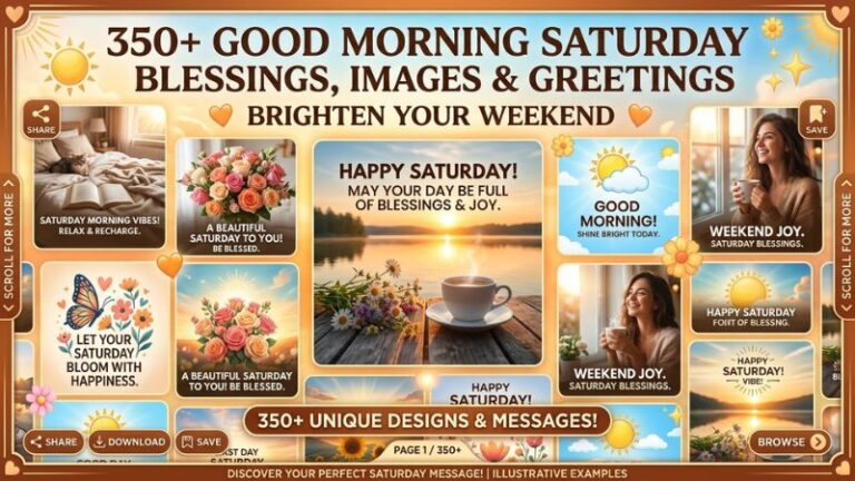 350+ Good Morning Saturday Blessings, Images & Greetings to Brighten Your Weekend