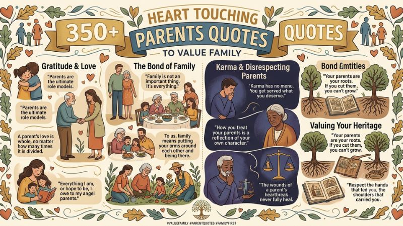 350 + Heart Touching Parents Quotes, Including Karma, Disrespecting Parents Quotes to Value Family