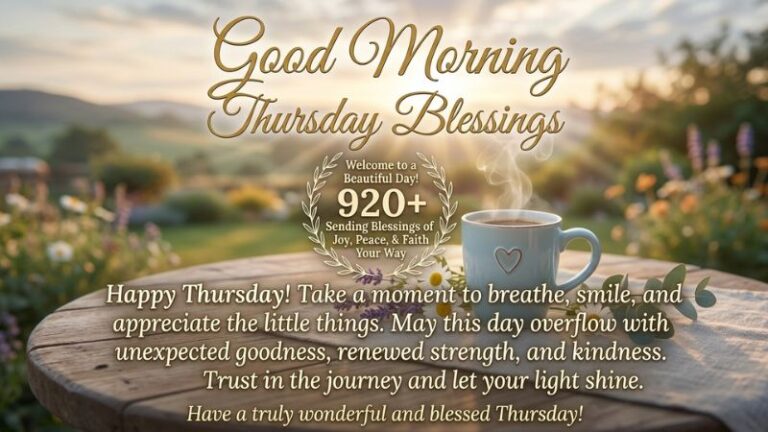 920 - Good Morning Thursday Blessings Images: Beautiful Quotes & Positive Vibes