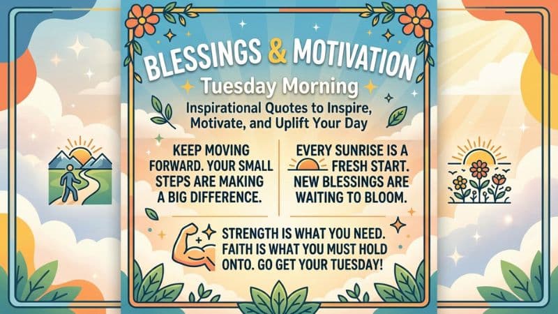 Blessings Motivation Tuesday Morning Inspirational Quotes to Inspire, Motivate, and Uplift Your Day