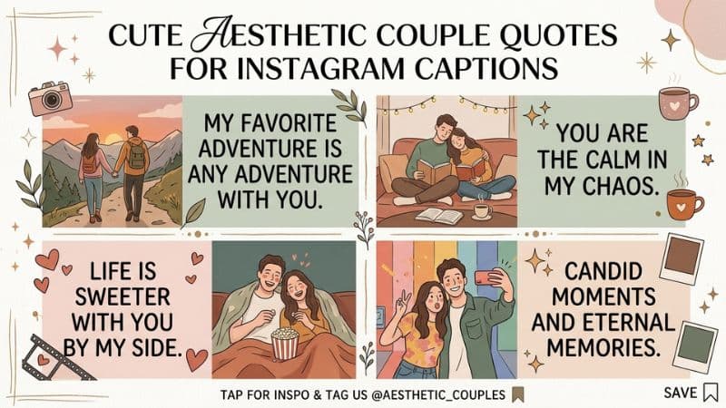 Cute Aesthetic Couple Quotes for Instagram Captions