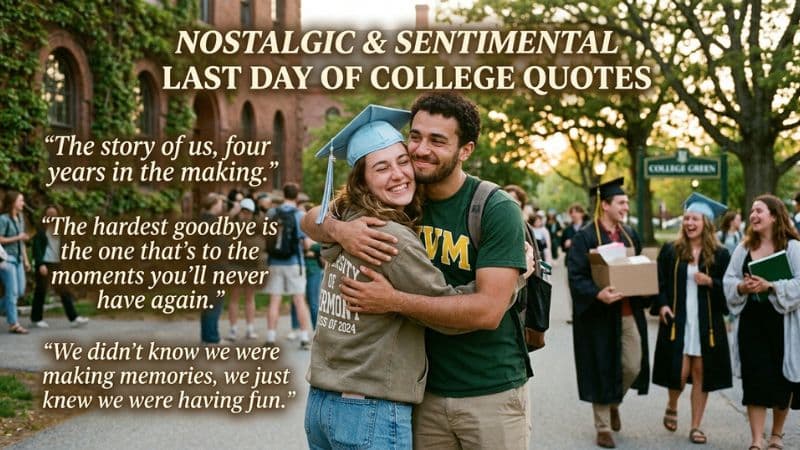 Nostalgic & Sentimental Last Day of College Quotes