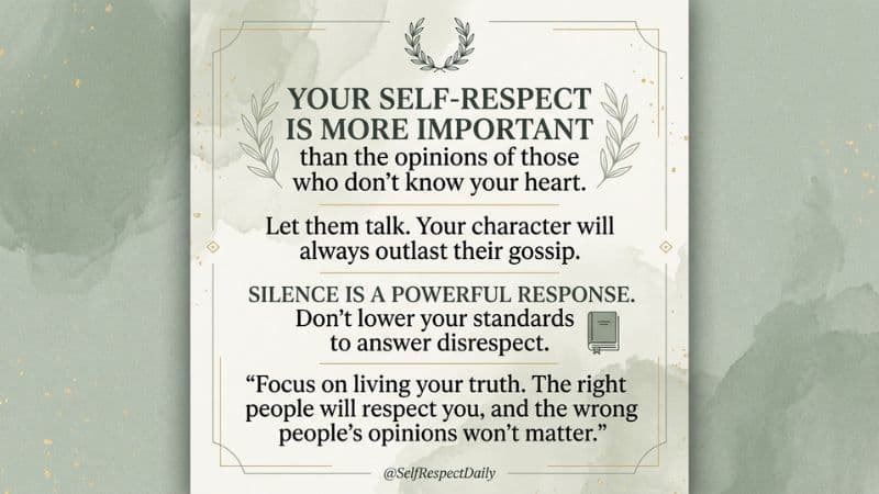 Self-Respect Quotes When People Talk About You