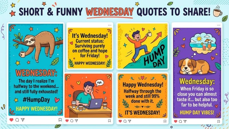 Short Funny Wednesday Quotes to Share with Other