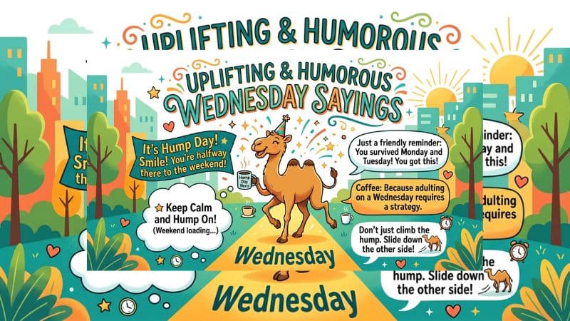 Uplifting and Humorous Wednesday Sayings