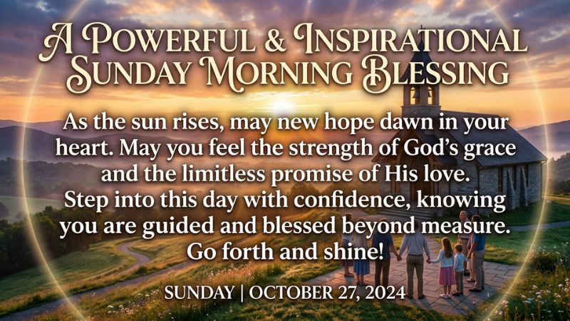 Powerful Inspirational Sunday Morning Blessings