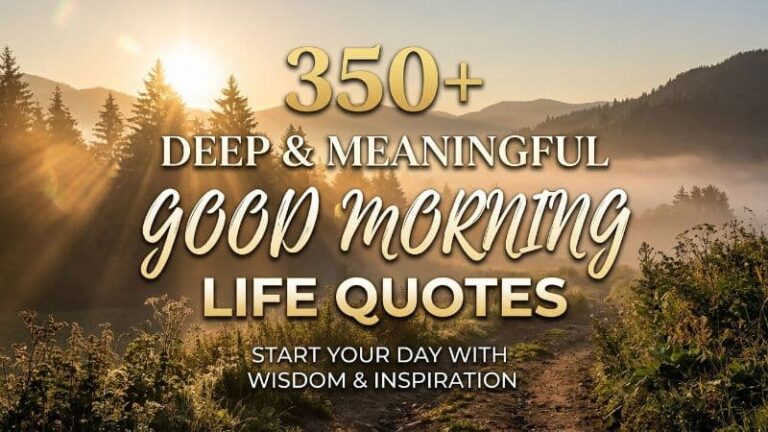 350+ Deep Meaningful Good Morning Life Quotes Start Your Day