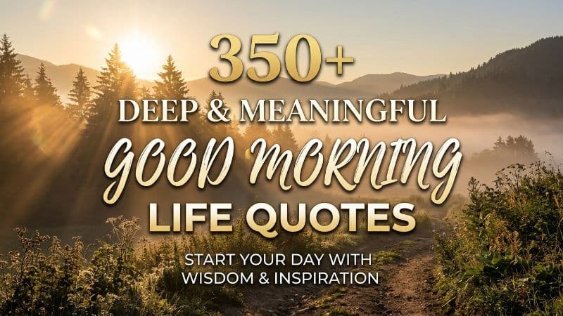 350+ Deep Meaningful Good Morning Life Quotes Start Your Day