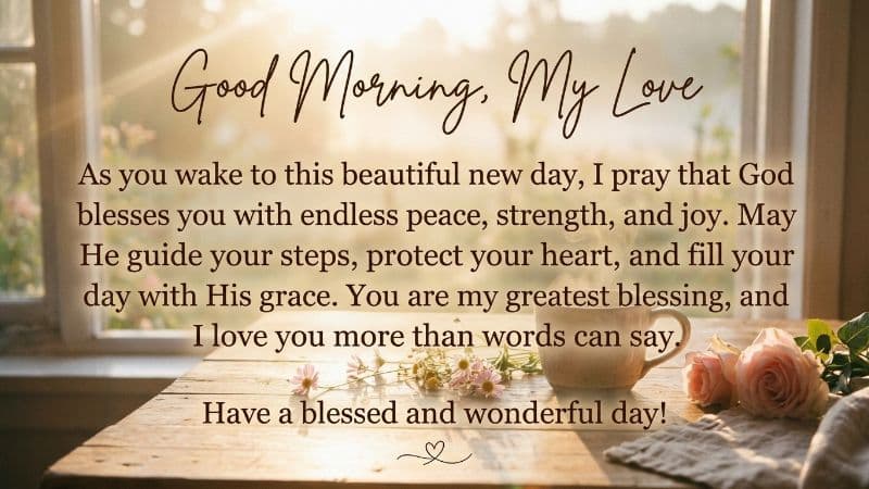 Heart Touching Good Morning Prayer for My Love