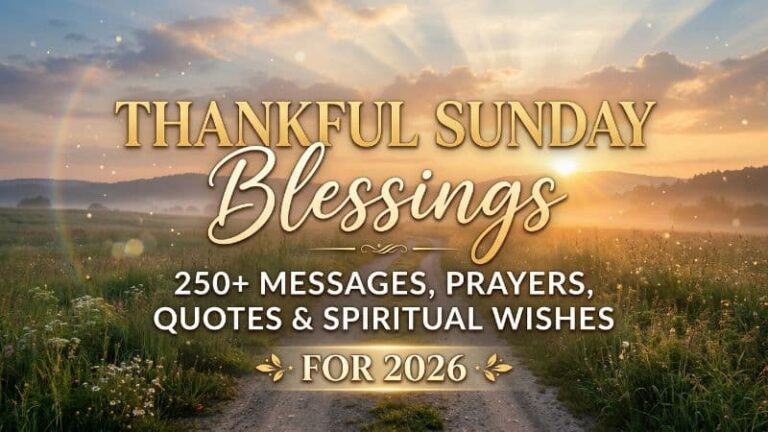 Thankful Sunday Blessings Quotes: 250+ Messages, Prayers & Spiritual Wishes for 2026